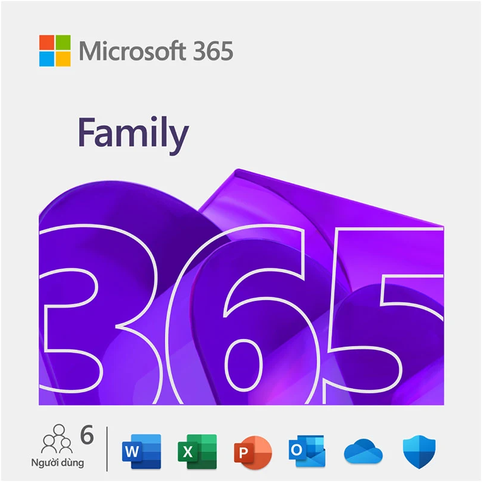 Microsoft 365 Family cho 1 tài khoản & 5 thiết bị